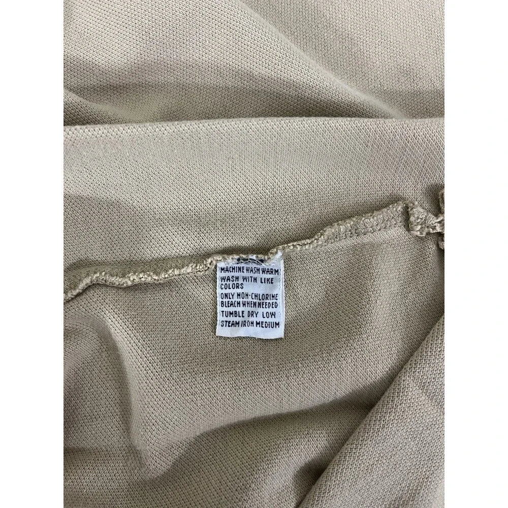 Polo By Ralph Lauren Khaki Cotton High Low Short Sleeve Men's Polo Shirt Sz L